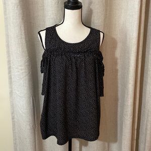 Short sleeve, cold shoulder blouse, like new